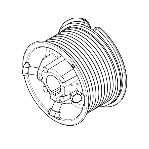Seiltrommel Condoor G100 G200 R60 Aluminium 1" 42mm