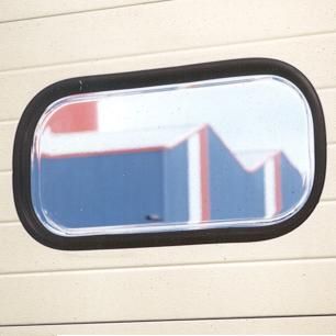 Sektionaltor Fenster 343mm x 663mm Acrylat oval