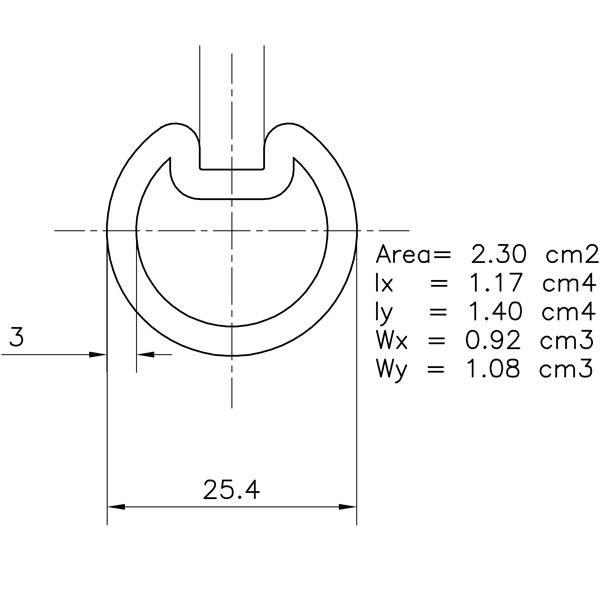Federwelle Hohlwelle genutet Länge: 3500mm Dicke: 3mm