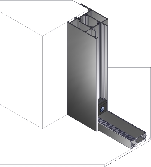 Montage mit Abdeckung außen