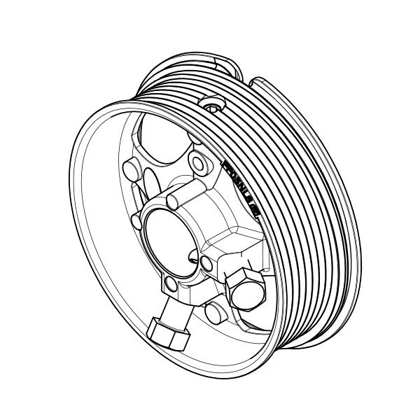 Seiltrommel Normalsystem, Aluminium, 1", Länge: 41mm