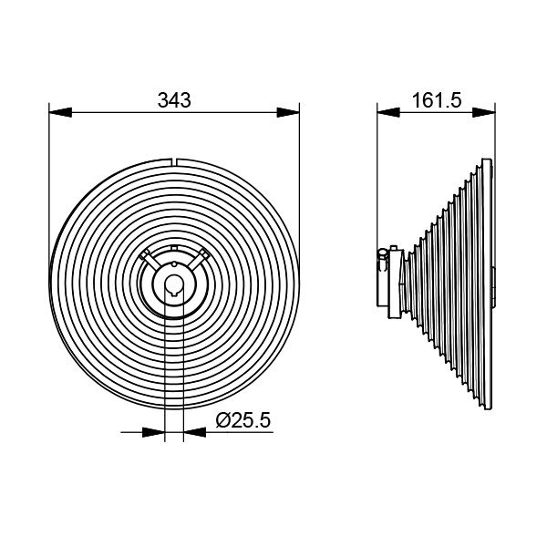 Seiltrommel vertikales System Aluminium 1" Länge: 161,5mm