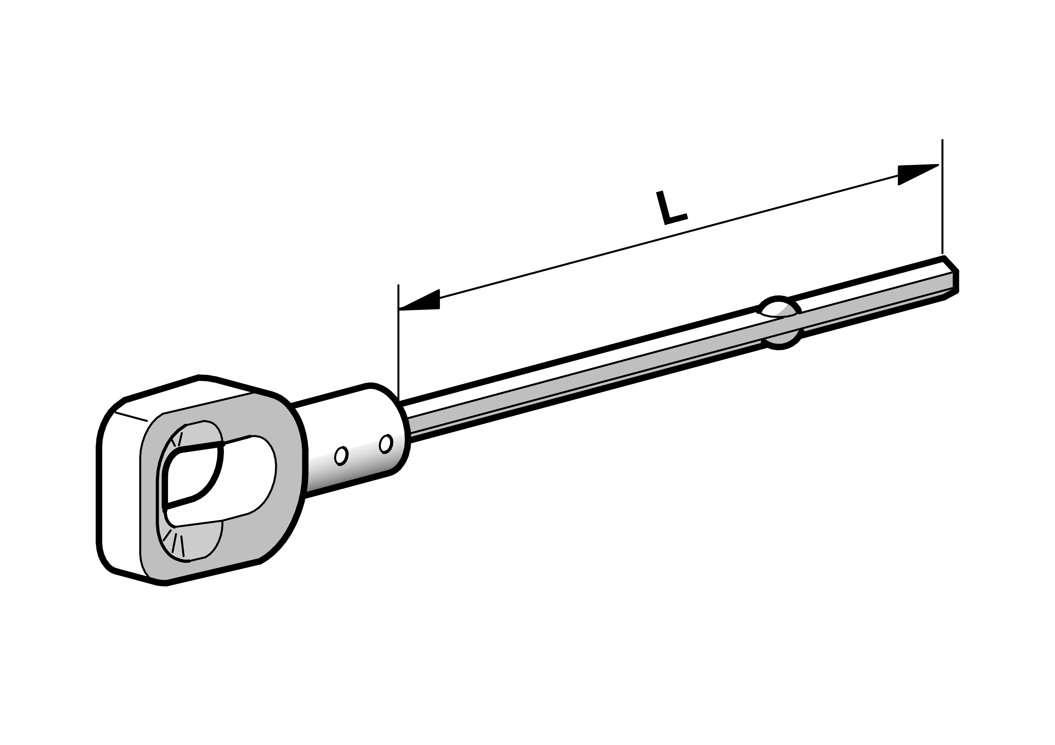 Somfy Öse, 6-Kant 225mm