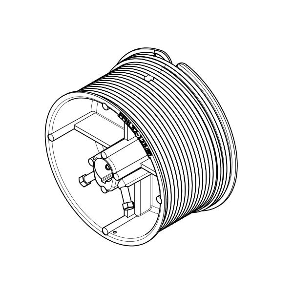 Seiltrommel Normalsystem Aluminium 1-1/4" Länge: 130,5mm