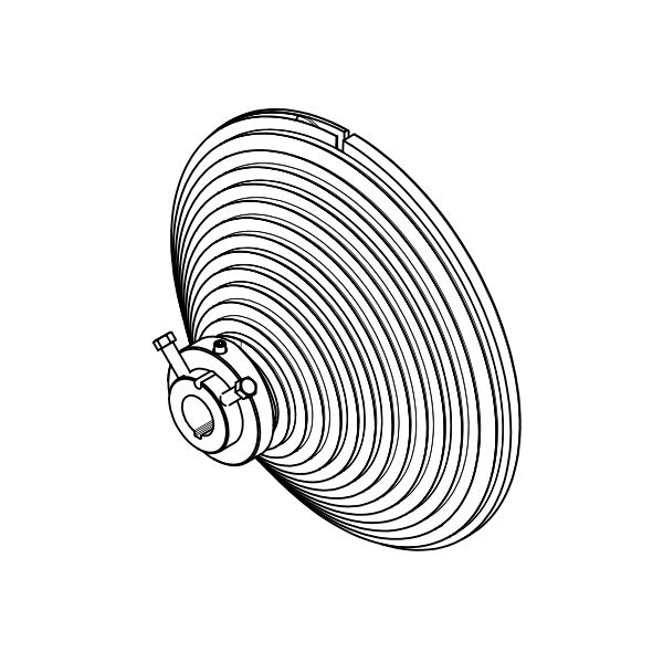 Seiltrommel vertikales System Aluminium 1-1/4" Länge:161,5mm