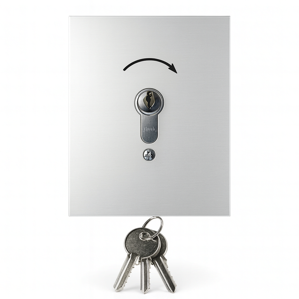 Unterputz Schlüsselschalter einseitig tastend